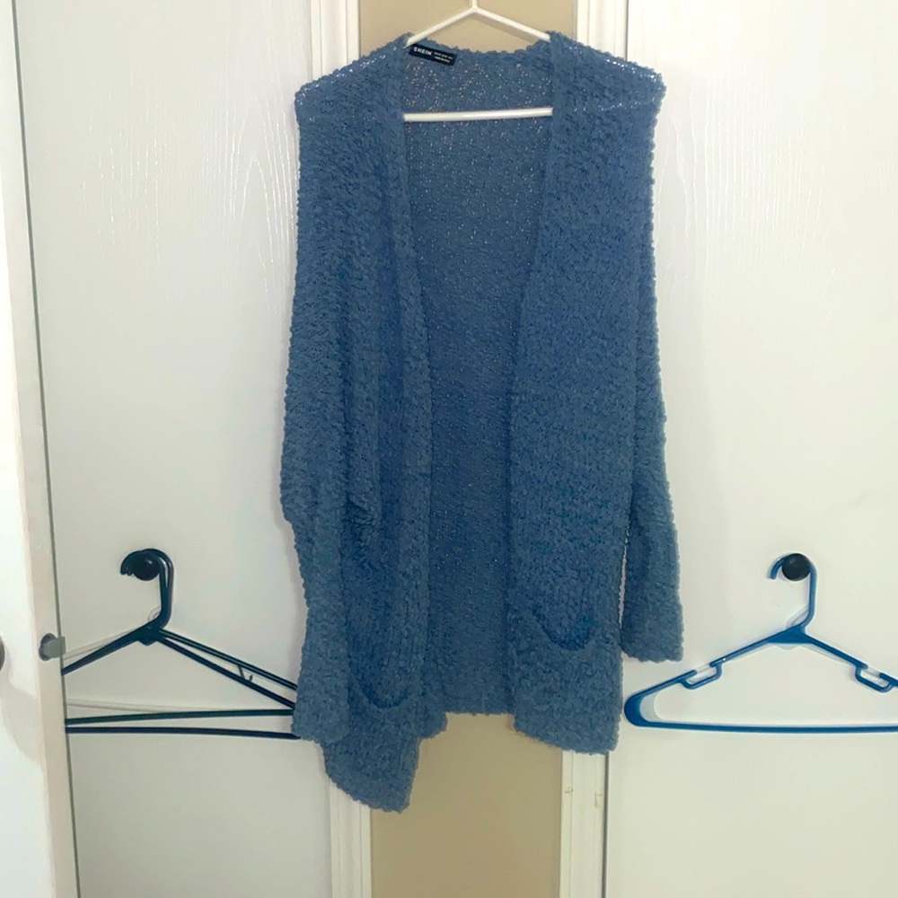 Blue cardigan